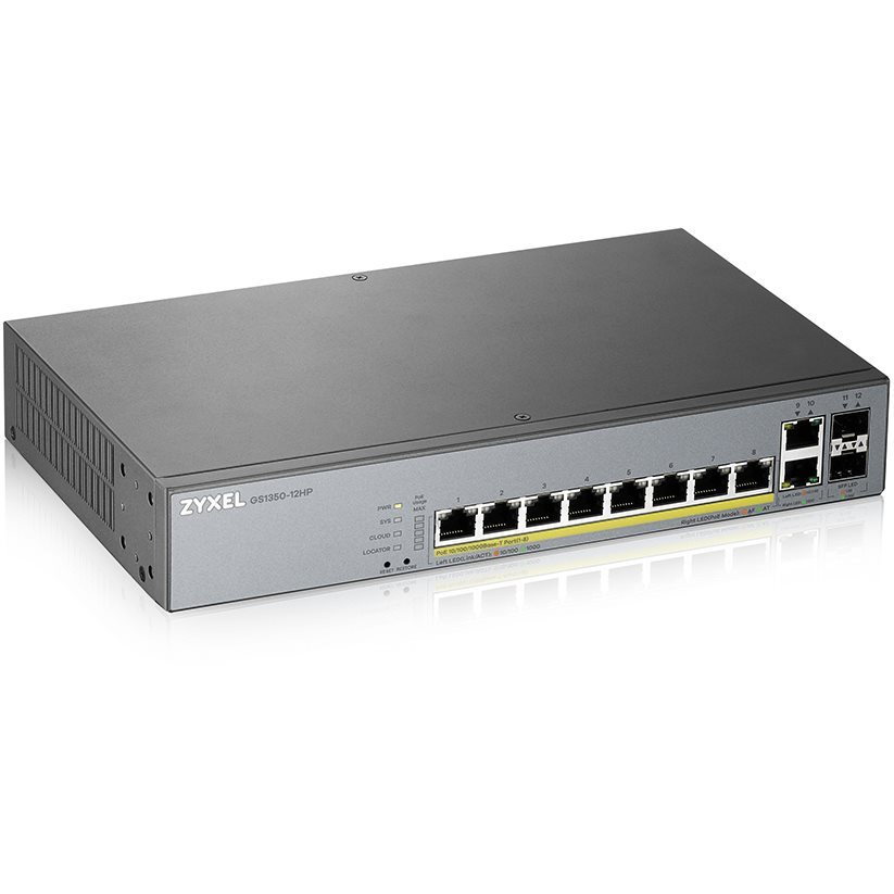   Switch   Switch 8 ports Giga POE++ 2 SFP 130w Extended mode GS1350-12HP-EU0101F